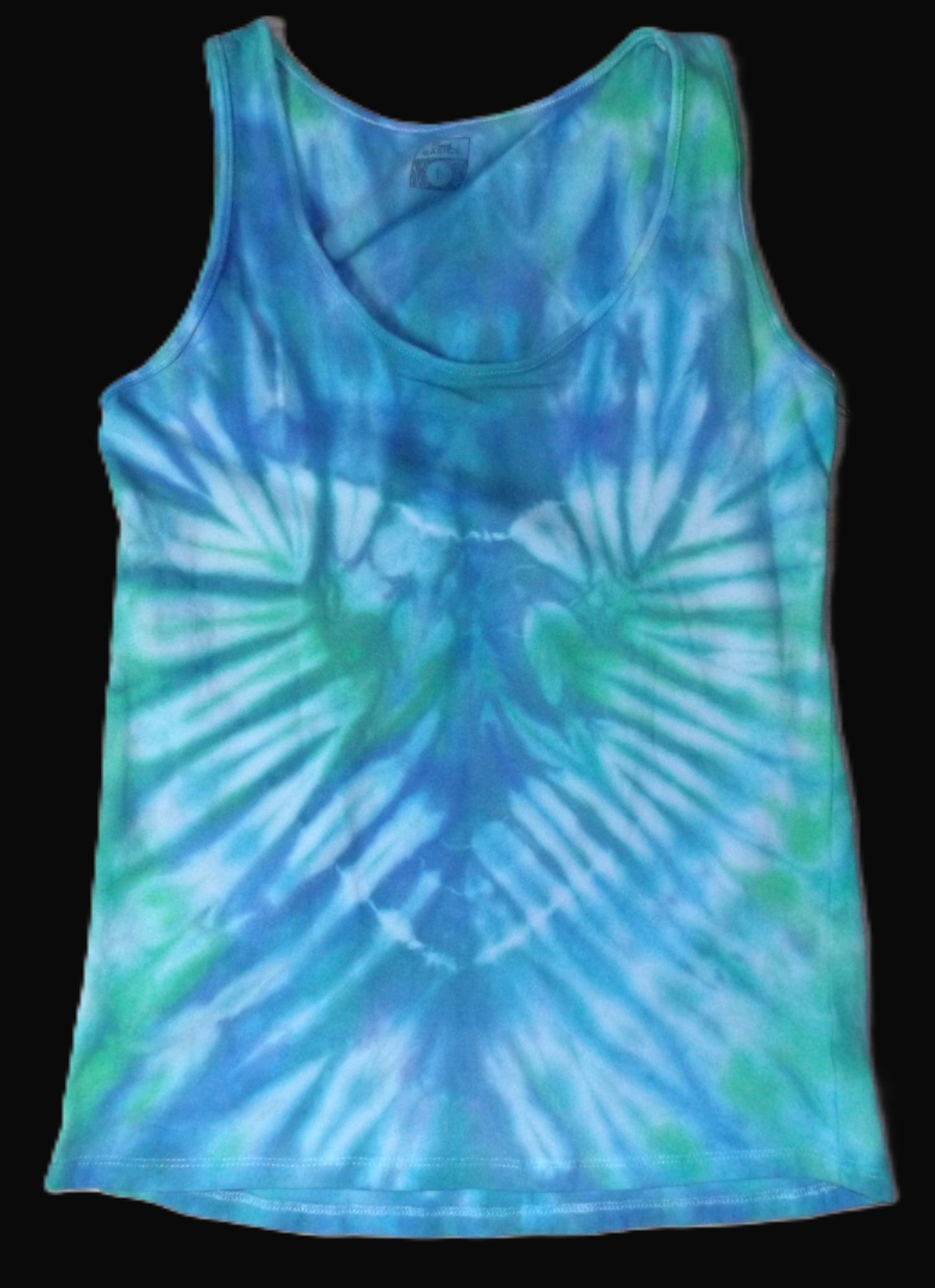 Tank top Heart Tie-dye Women’s Large Blue and Green