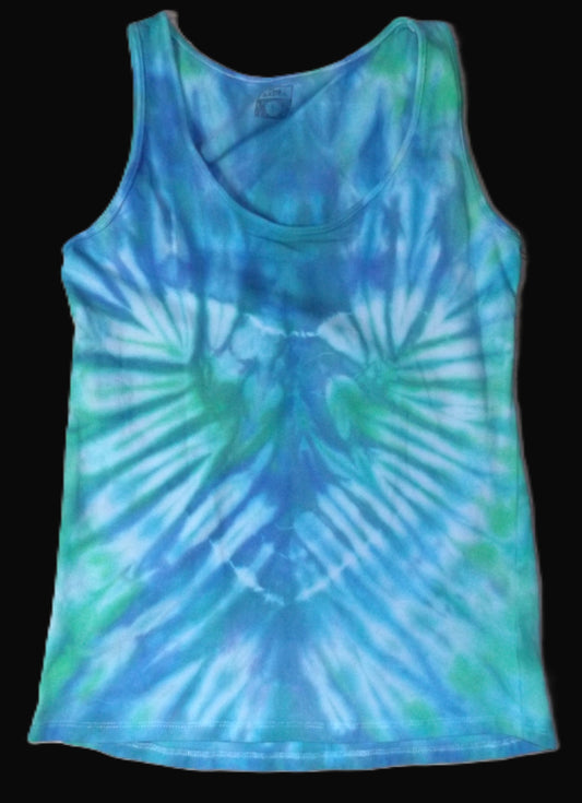 Tank top Heart Tie-dye Women’s Large Blue and Green