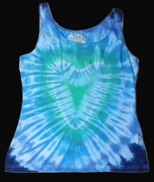 Tank top Heart Tie-dye Women’s XL Turquoise Heart