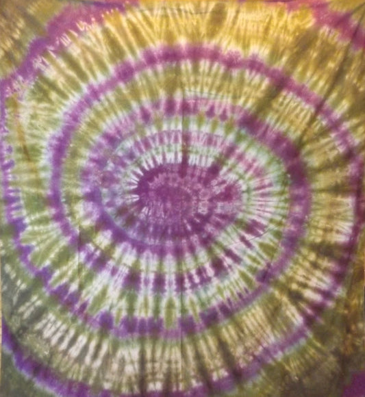Tapestry Spiral 5’ X 5’ Purple and Olive Spiral