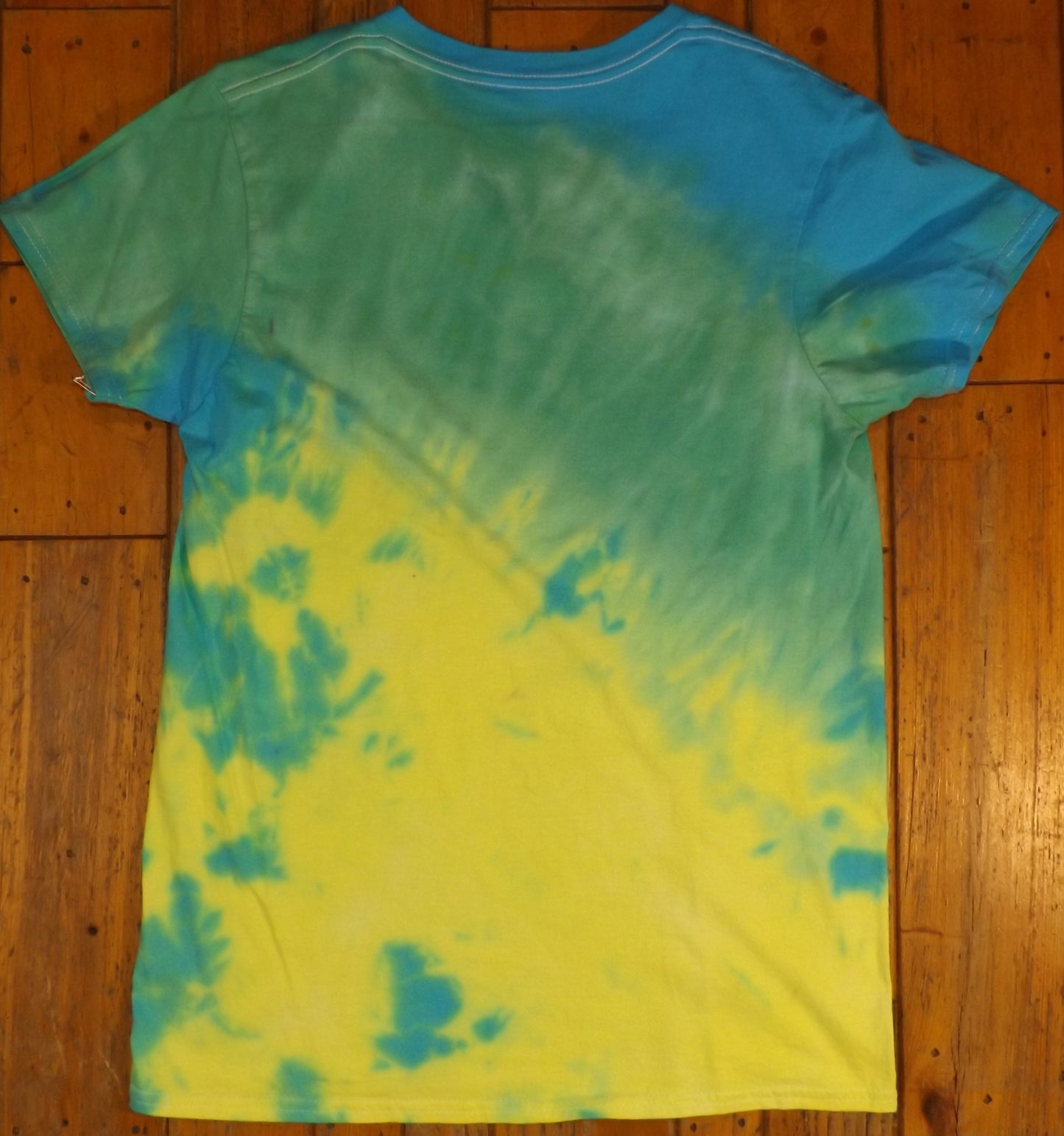 Galaxy Tie-dye Small V-Neck T-Shirt Cute and Happy