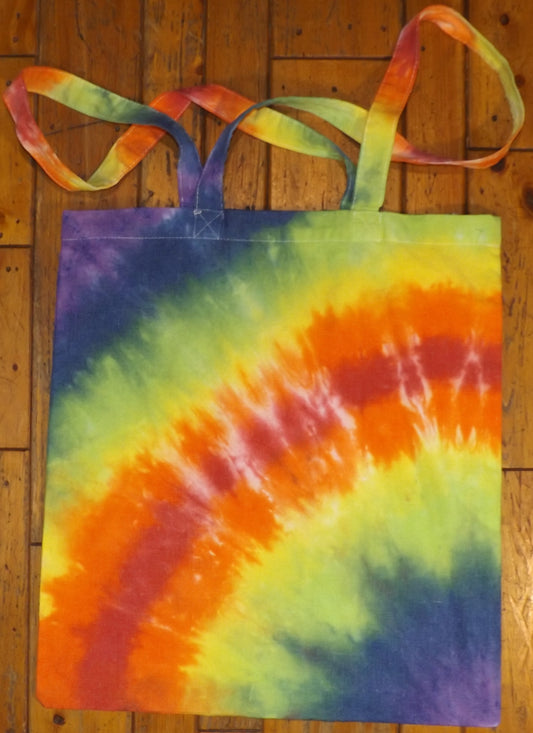 Tote Bag Tie-dye 14x16 Rainbow