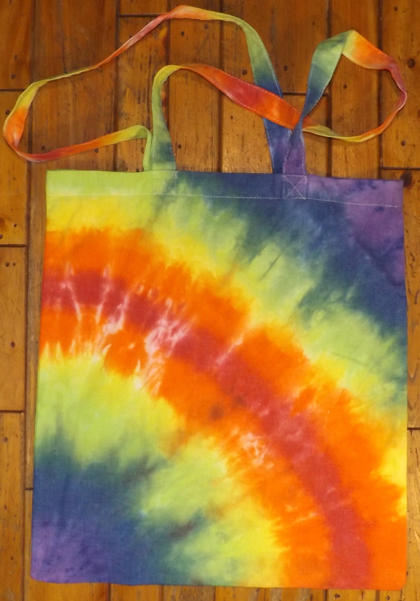 Tote Bag Tie-dye 14x16 Rainbow