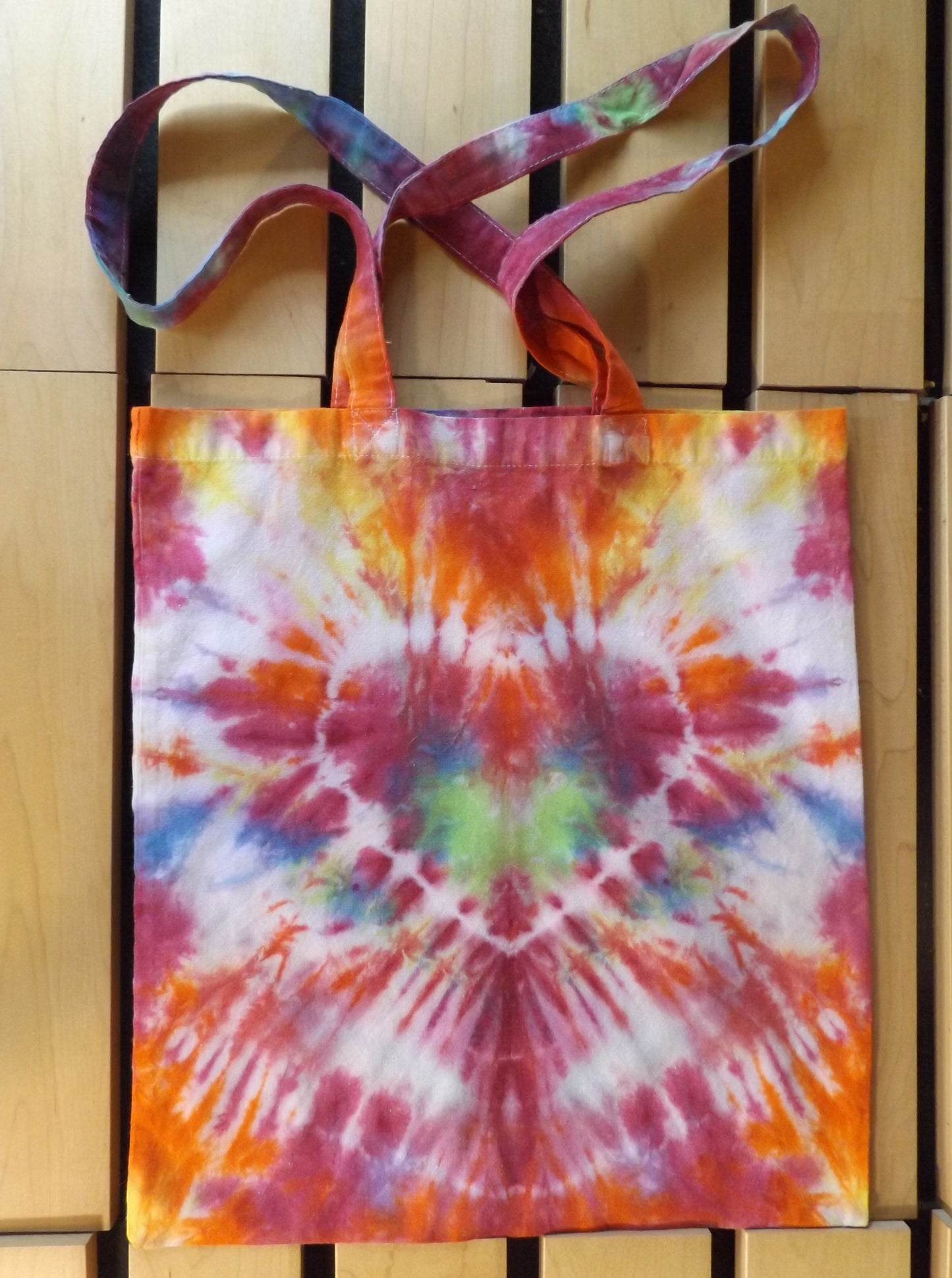 Tote bag Tie-dye 14x16 Heart