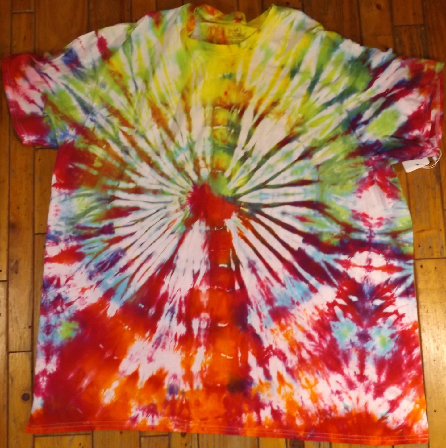 Jigjag Tie-dye 3X Crew Neck T-shirt Bright Fun