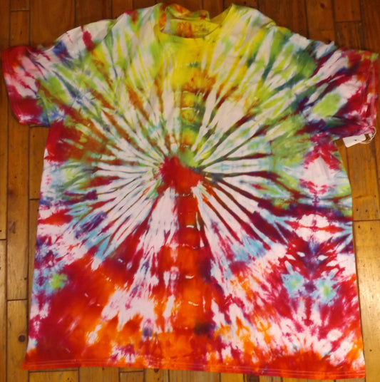 Jigjag Tie-dye 3X Crew Neck T-shirt Bright Fun