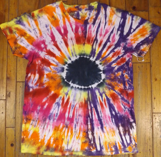 Jigjag Tie-dye Large Crew Neck T-shirt Eclipse