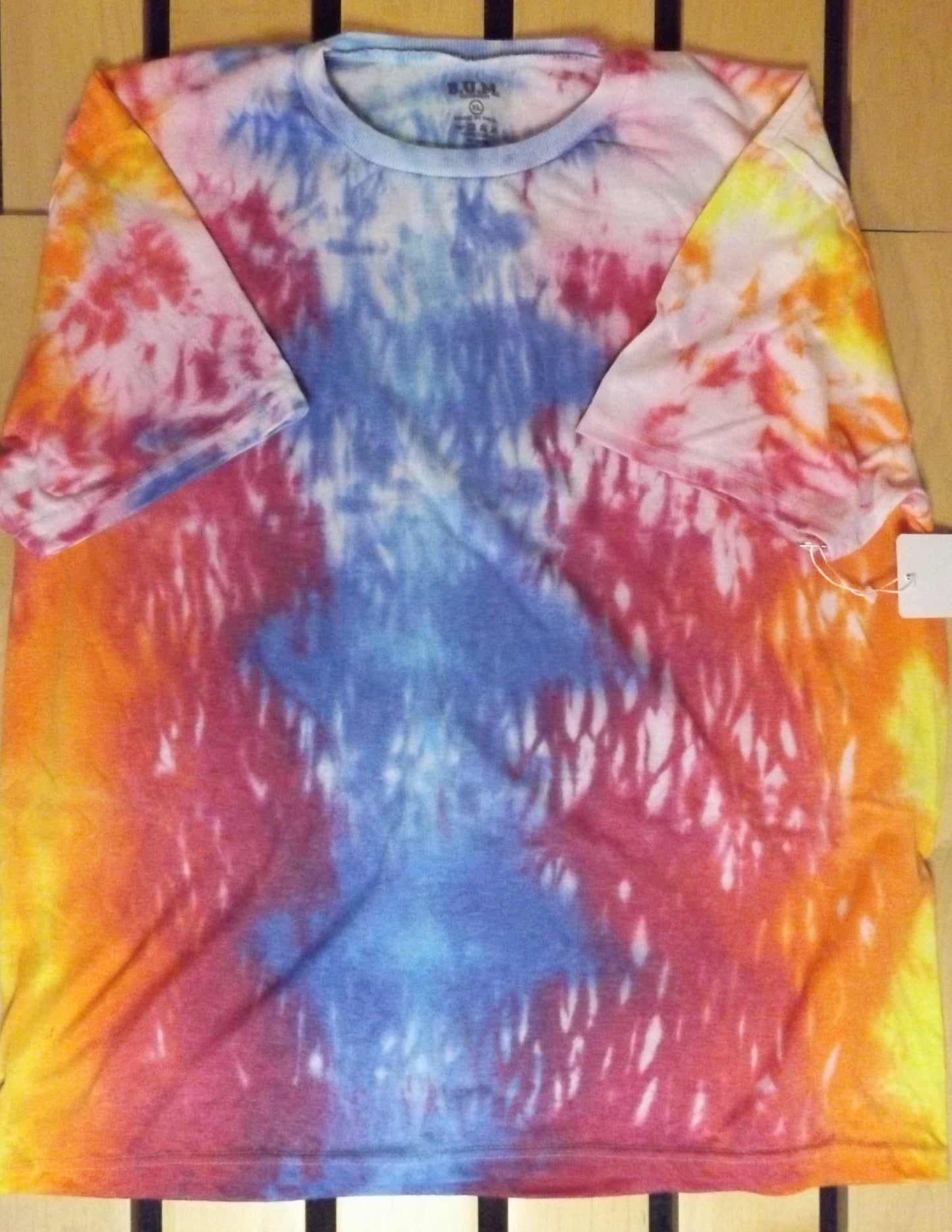 Shibori Tie-dye XL Crew Neck T-shirt Atomic